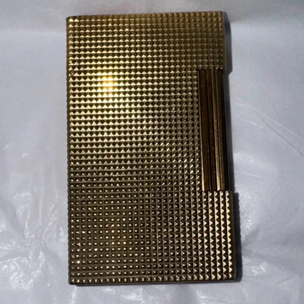Authentic ST Dupont Vintage RARE Original French Gold Textured Lighter - Picture 8 of 11